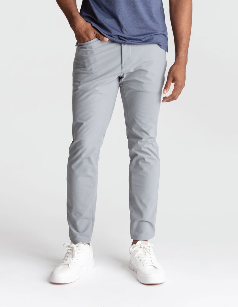 GHØST 5-POCKET PANTS - Gray Glide - Slim Fit (The AeroWeapons)